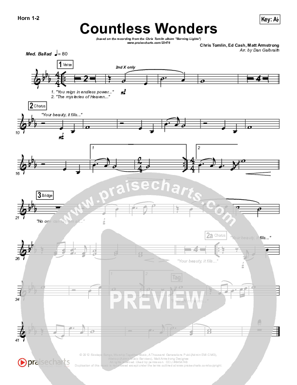 Countless Wonders Brass Pack (Chris Tomlin)