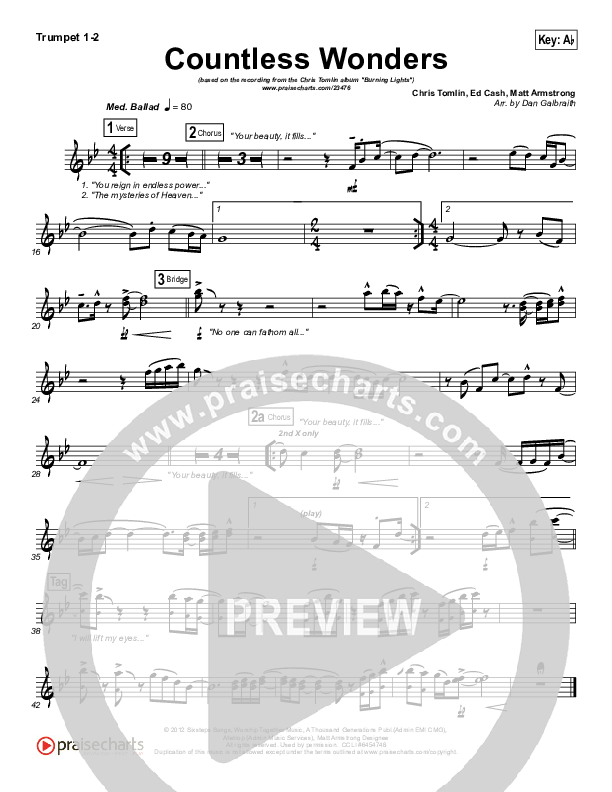 Countless Wonders Brass Pack (Chris Tomlin)