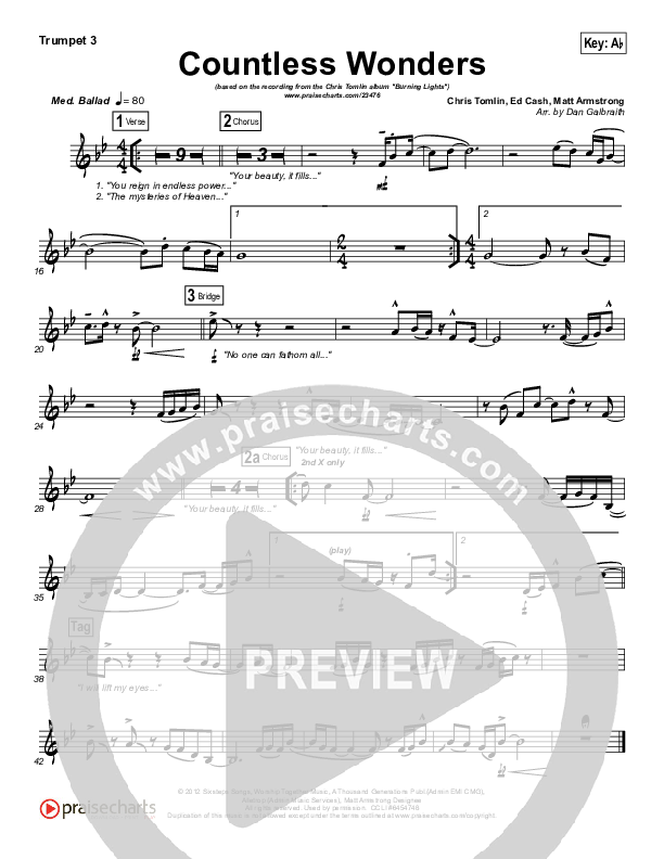 Countless Wonders Brass Pack (Chris Tomlin)