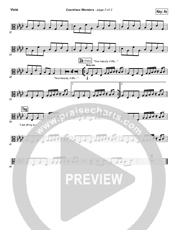 Countless Wonders Viola (Chris Tomlin)