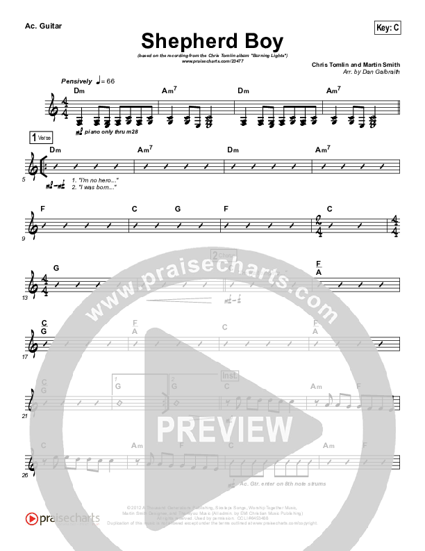 Shepherd Boy Acoustic Guitar (Chris Tomlin)