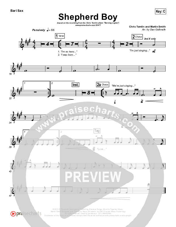 Shepherd Boy Bari Sax (Chris Tomlin)