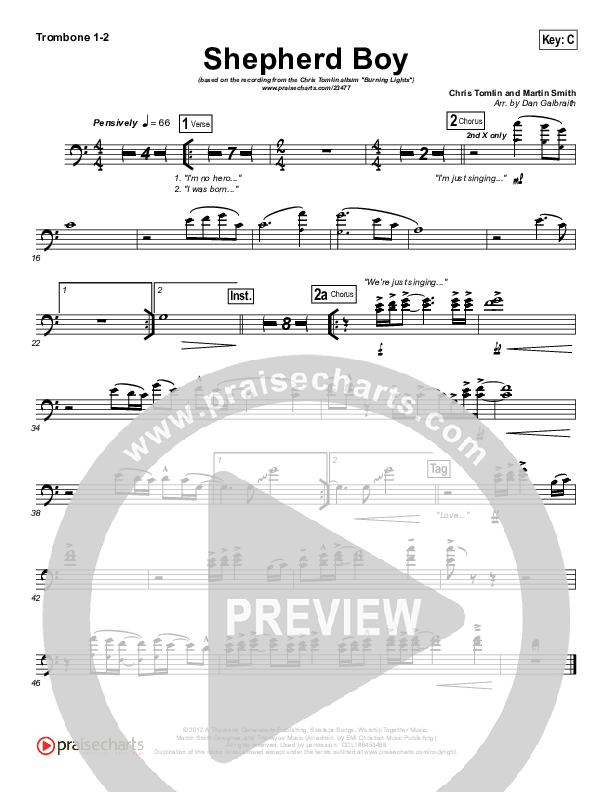 Shepherd Boy Trombone 1/2 (Chris Tomlin)