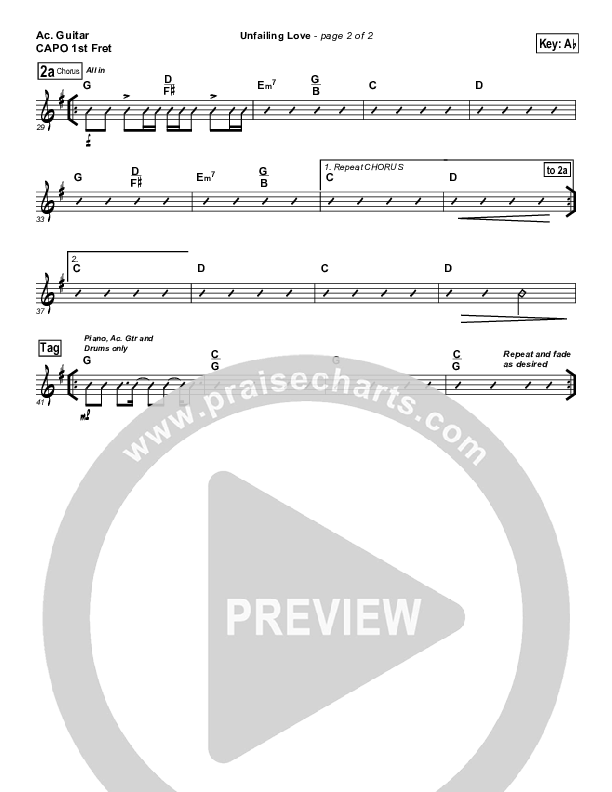 Unfailing Love Acoustic Guitar (Chris Tomlin)