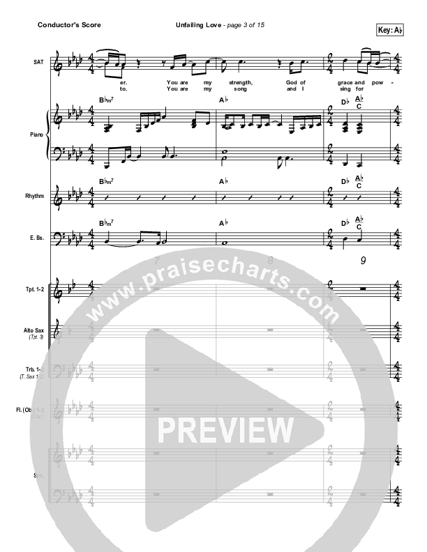 Unfailing Love Conductor's Score (Chris Tomlin)
