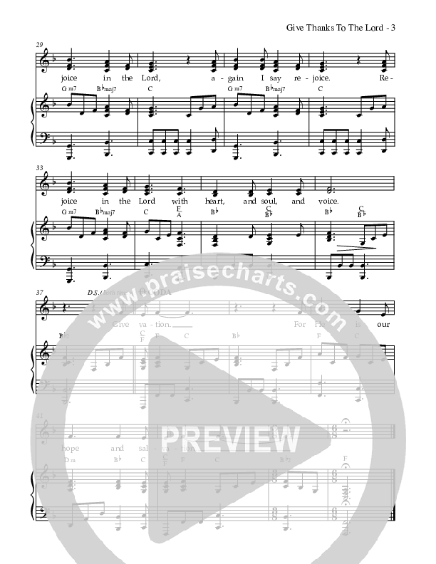 Give Thanks To The Lord Lead & Piano (Dennis Allen / Nan Allen)