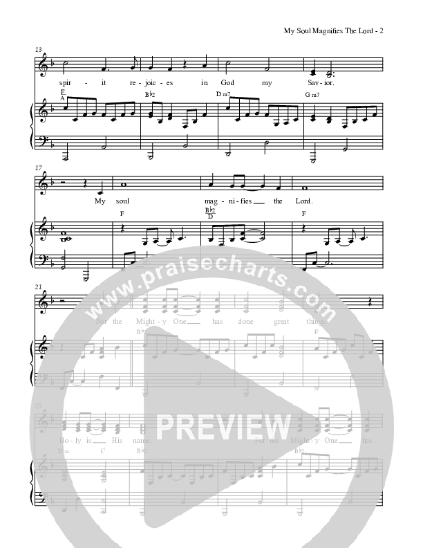 My Soul Magnifies The Lord Piano/Vocal & Lead (Dennis Allen / Nan Allen)