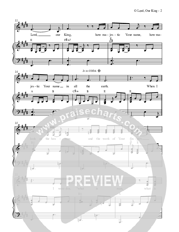 O Lord Our King Lead & Piano (Dennis Allen / Nan Allen)