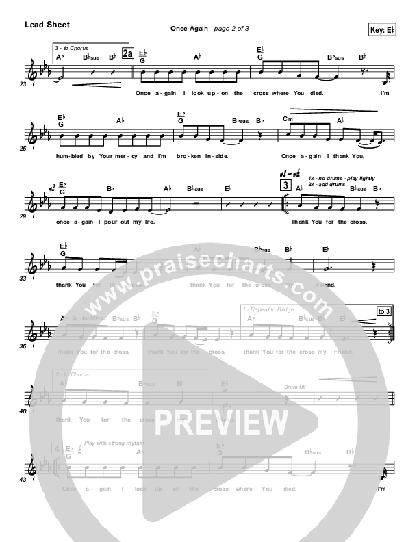 Once Again Lead Sheet (SAT) (Matt Redman)