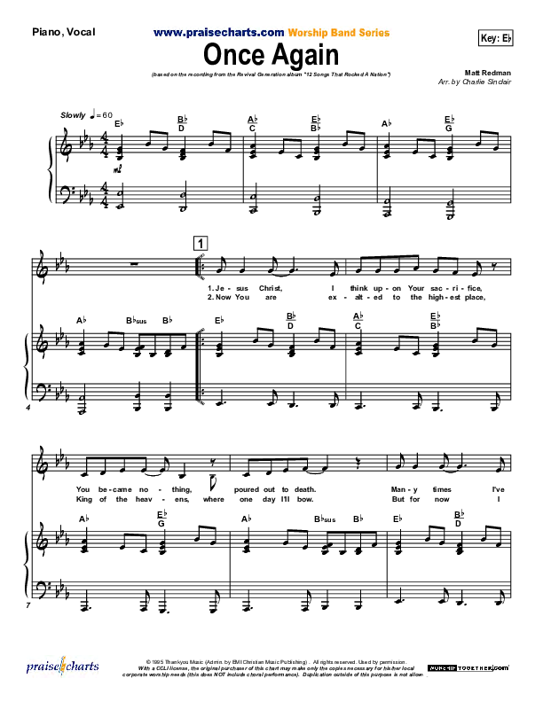 Once Again Piano/Vocal & Lead (Matt Redman)