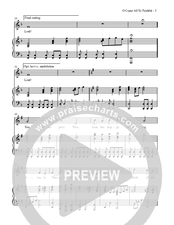 O Come All Ye Faithful Piano/Vocal (Dennis Allen / Nan Allen)