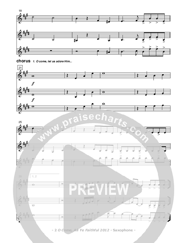 O Come All Ye Faithful Saxophone (Don Chapman)