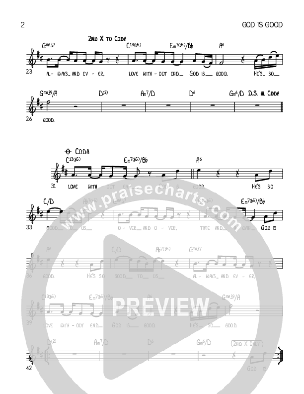 God Is Good Sheet Music Version (Robert Sterling)