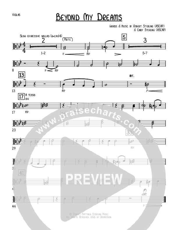 Beyond My Dreams Viola (Robert Sterling)