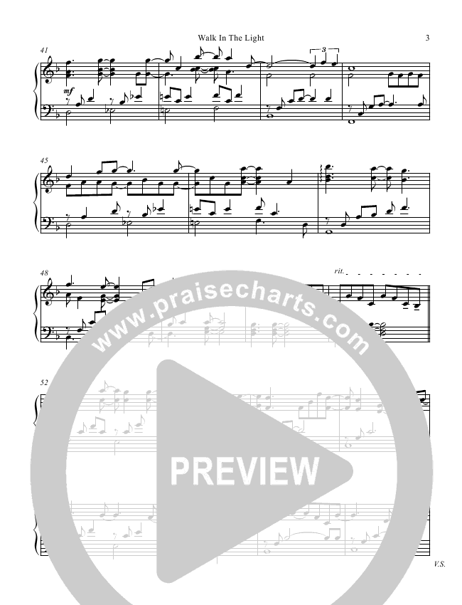 Walk In The Light Sheet Music PDF (Mark Hauth / Jeff Nelson) PraiseCharts