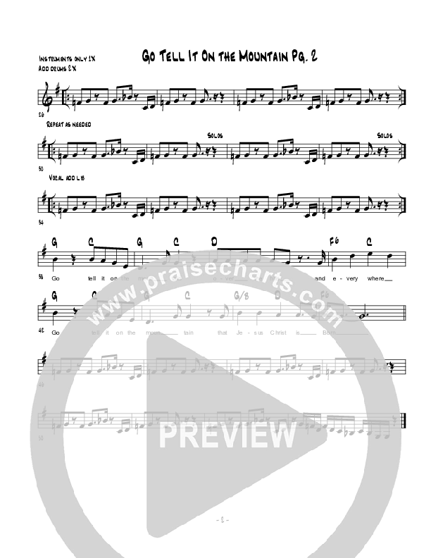 Go Tell it on the Mountain Chords & Lyrics (Kyle Dillard / Lake Forest Church Band)