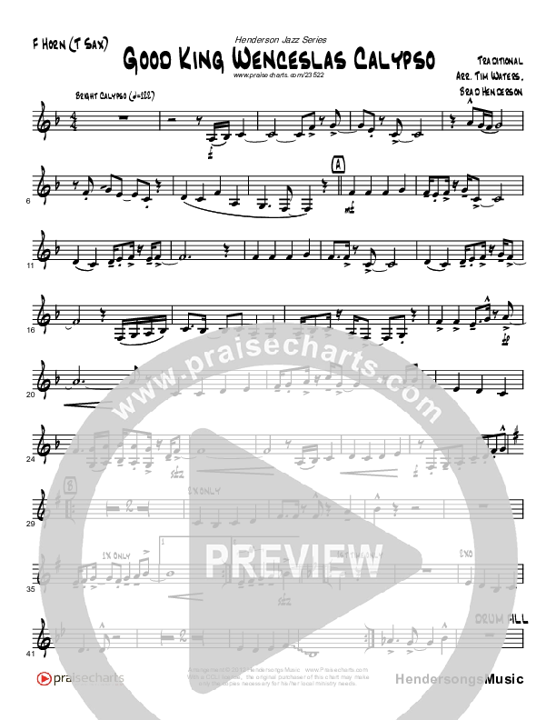 Good King Wenceslas Calypso (Instrumental) French Horn (Brad Henderson)