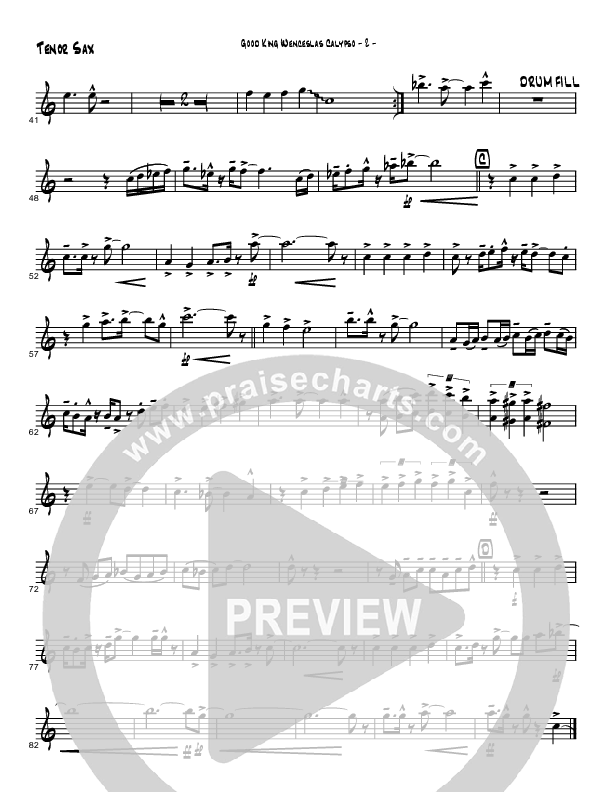 Good King Wenceslas Calypso (Instrumental) Tenor Sax 2 (Brad Henderson)