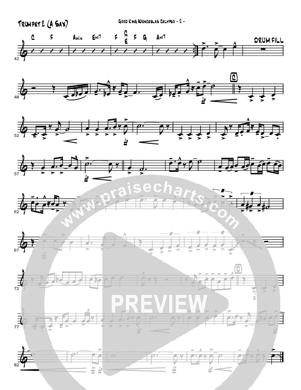 Good King Wenceslas Calypso (Instrumental) Trumpet 2 (Brad Henderson)