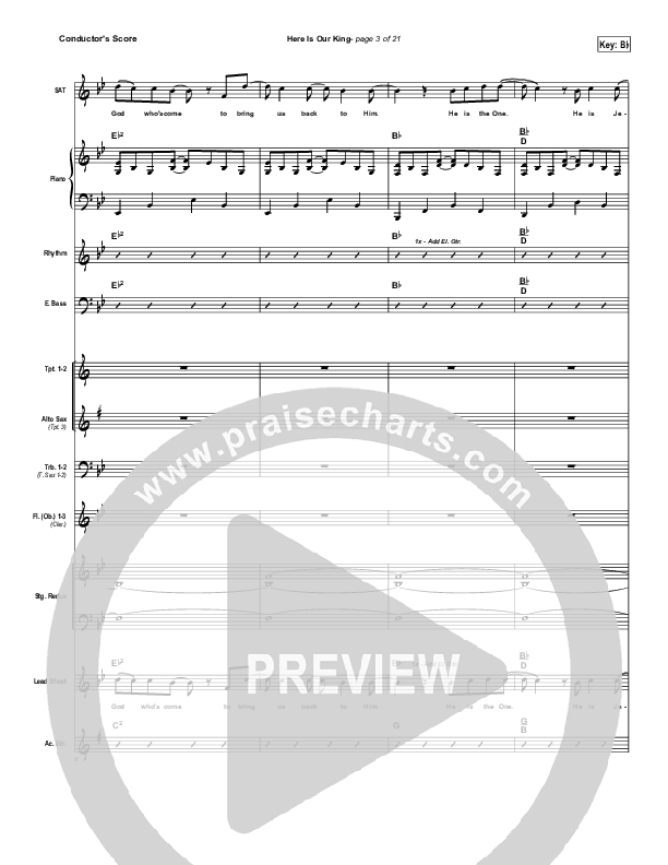 Here Is Our King Conductor's Score (David Crowder / Passion)