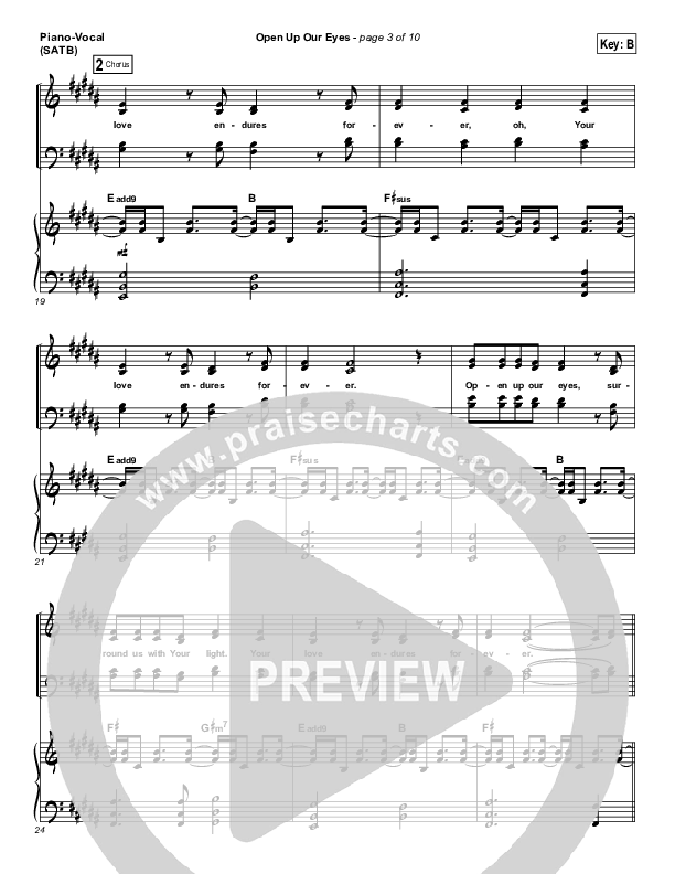 Open Up Our Eyes Piano/Vocal (SATB) (Elevation Worship)