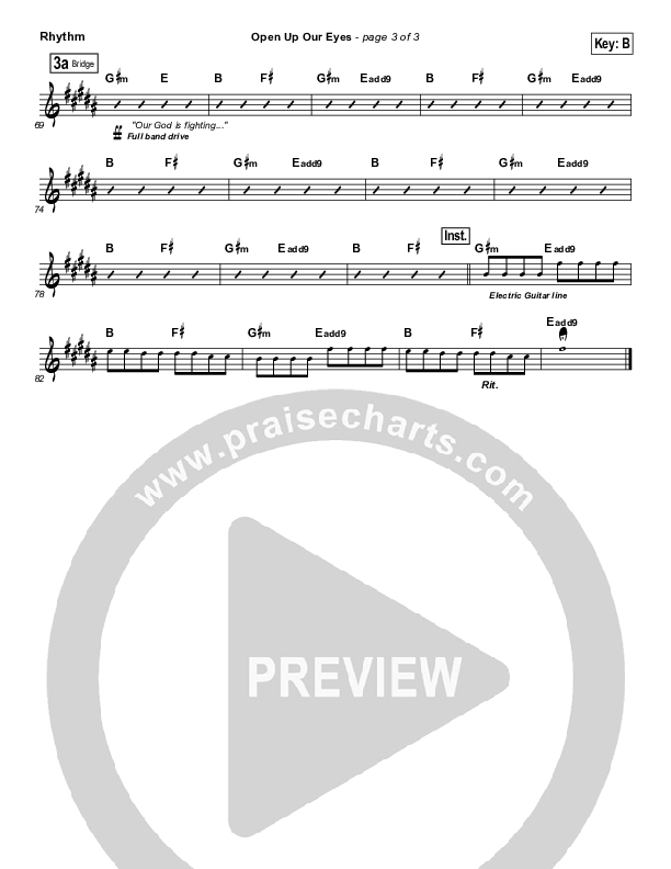Open Up Our Eyes Rhythm Chart (Elevation Worship)
