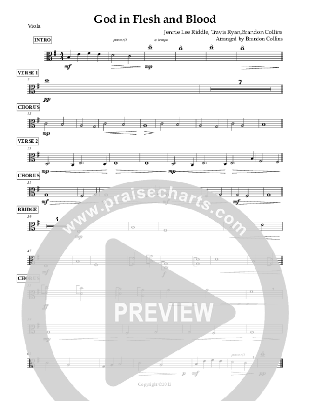 God In Flesh And Blood Viola (Travis Ryan)