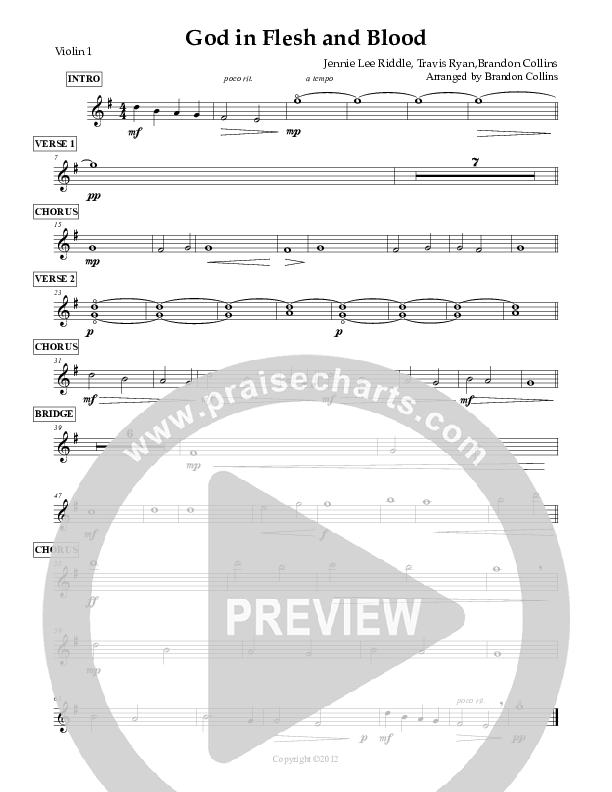 God In Flesh And Blood Violin 1 (Travis Ryan)