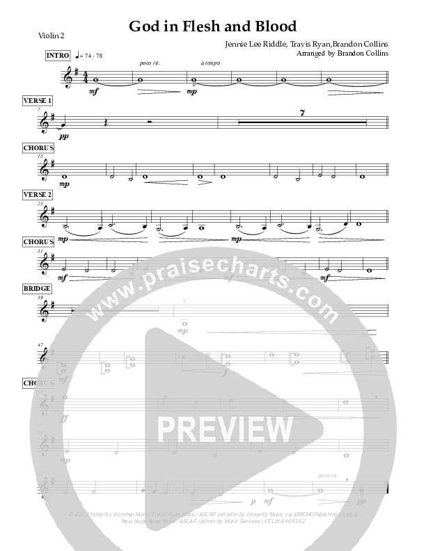 God In Flesh And Blood Violin 2 (Travis Ryan)