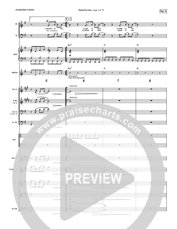 Awake My Soul Conductor's Score (Chris Tomlin)