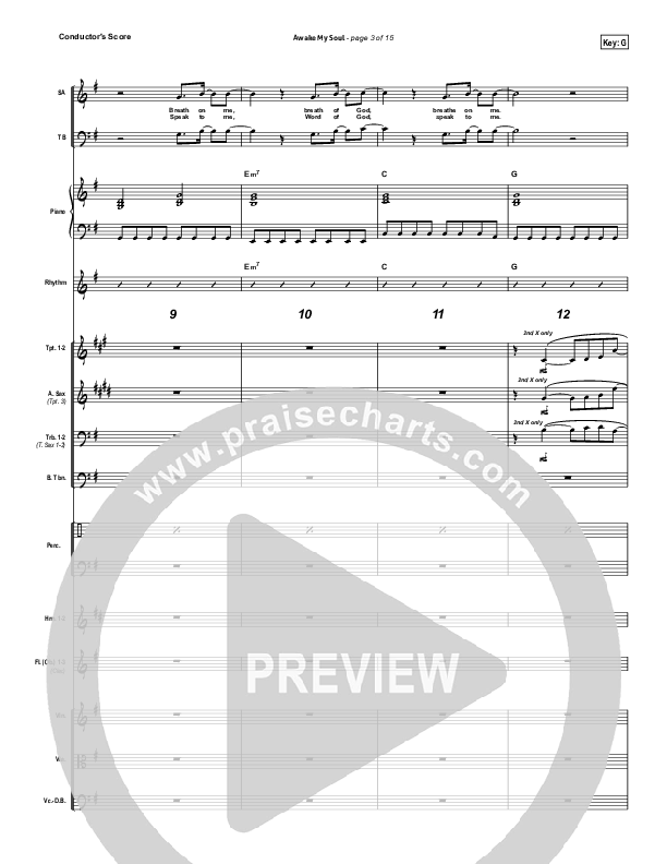Awake My Soul Conductor's Score (Chris Tomlin)