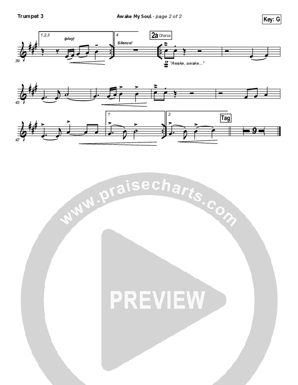 Awake My Soul Trumpet 3 (Chris Tomlin)