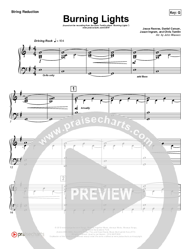 Burning Lights (Instrumental) Synth Strings (Chris Tomlin)