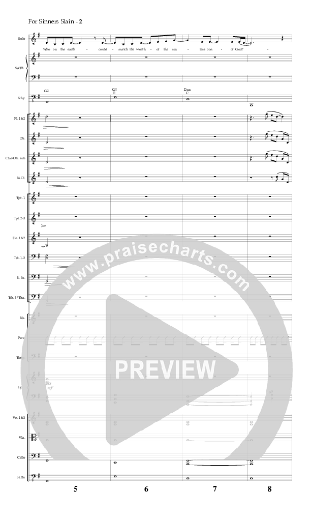 For Sinners Slain Conductor's Score (Red Tie Music)