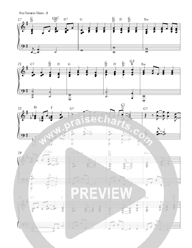 For Sinners Slain Piano Sheet (Red Tie Music)