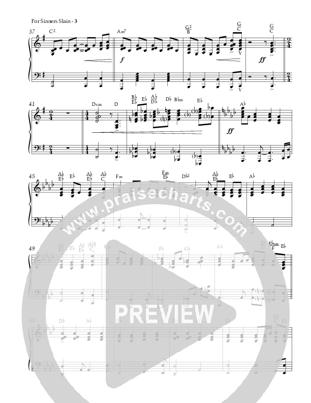 For Sinners Slain Piano Sheet (Red Tie Music)