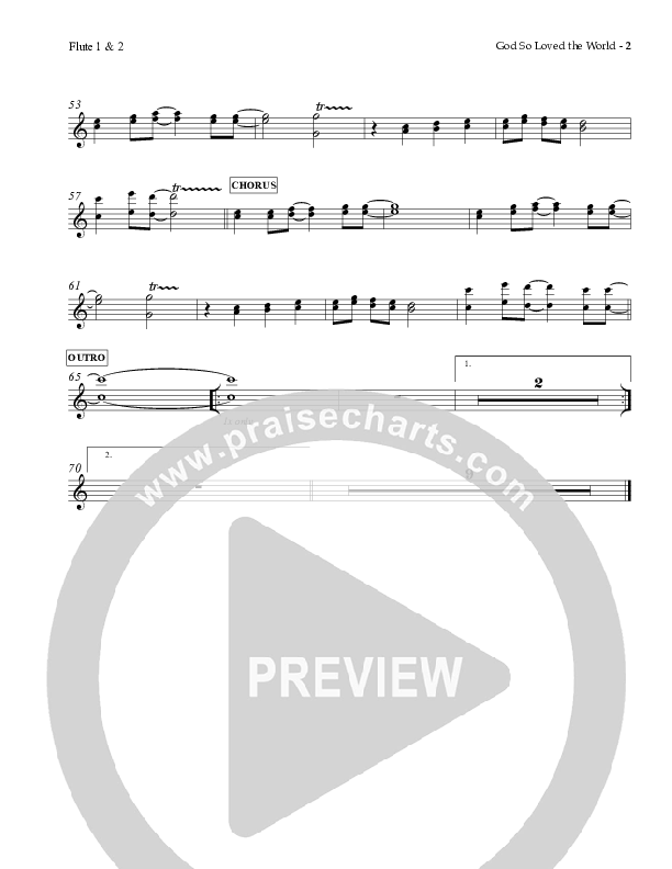 God So Loved The World Flute 1/2 (Charles Billingsley)