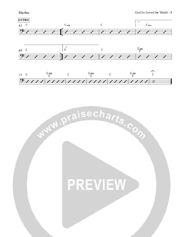 God So Loved The World Rhythm Chart (Charles Billingsley)