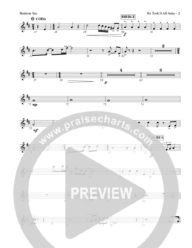 He Took It All Away Bari Sax (Charles Billingsley / Red Tie Music)