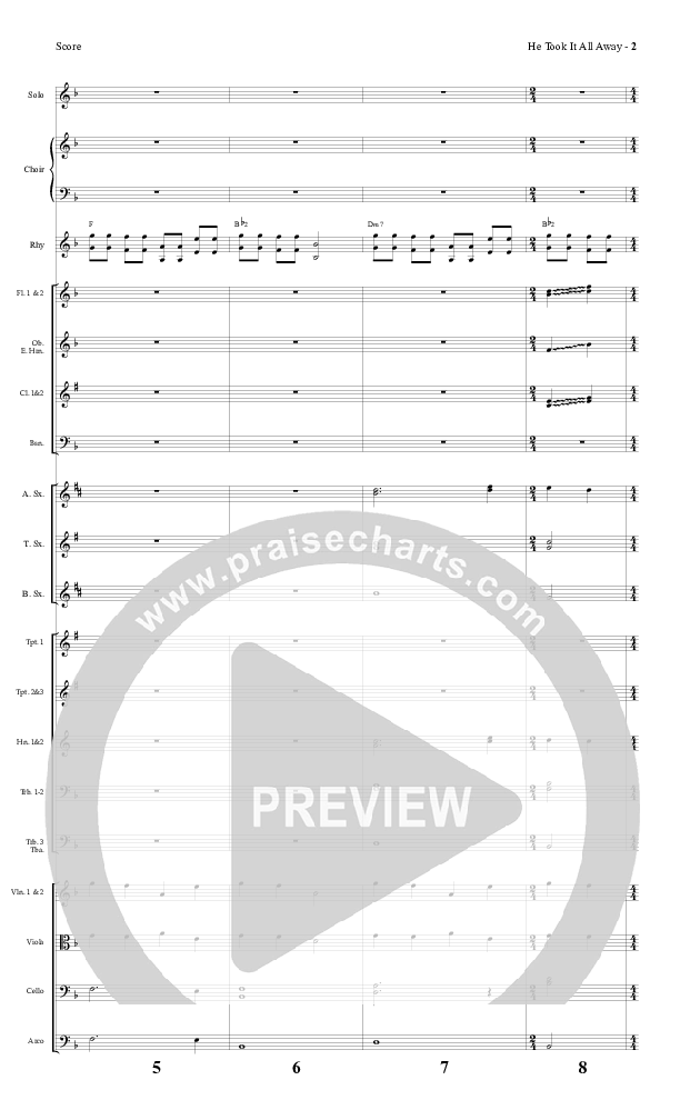 He Took It All Away Conductor's Score (Charles Billingsley / Red Tie Music)