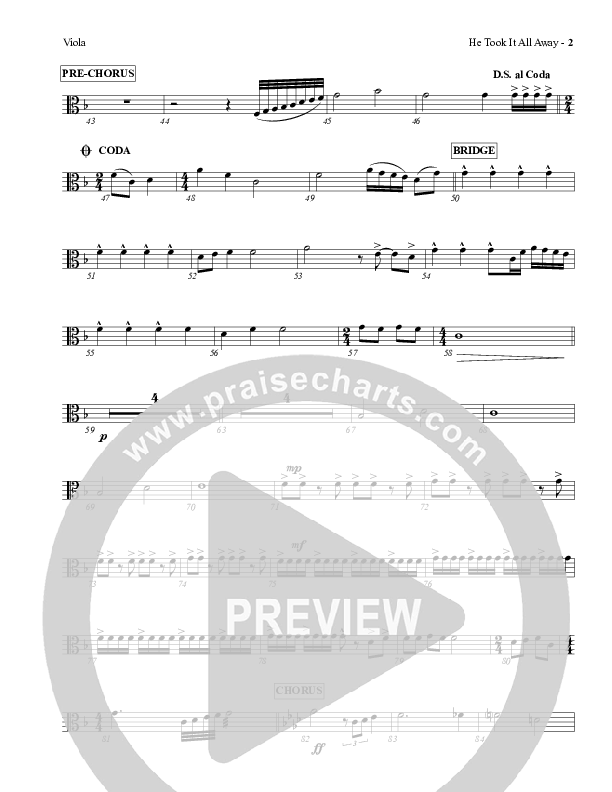 He Took It All Away Viola (Charles Billingsley / Red Tie Music)