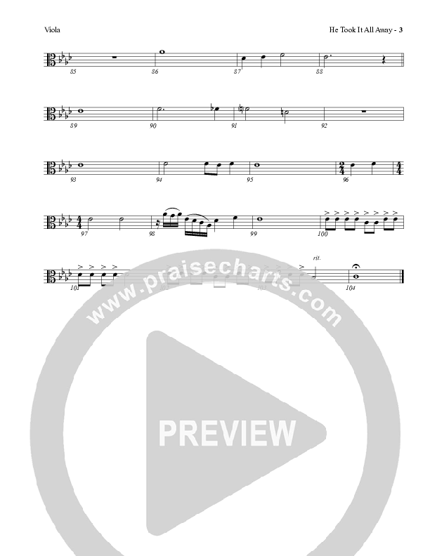 He Took It All Away Viola (Charles Billingsley / Red Tie Music)