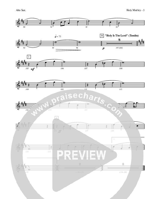 Holy Medley Alto Sax (Charles Billingsley / Red Tie Music)