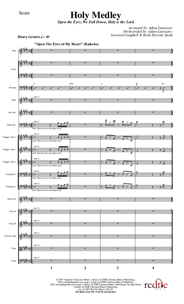 Holy Medley Orchestration (Charles Billingsley / Red Tie Music)