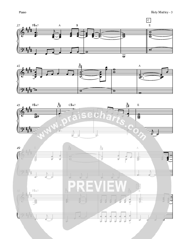 Holy Medley Piano Sheet (Charles Billingsley / Red Tie Music)