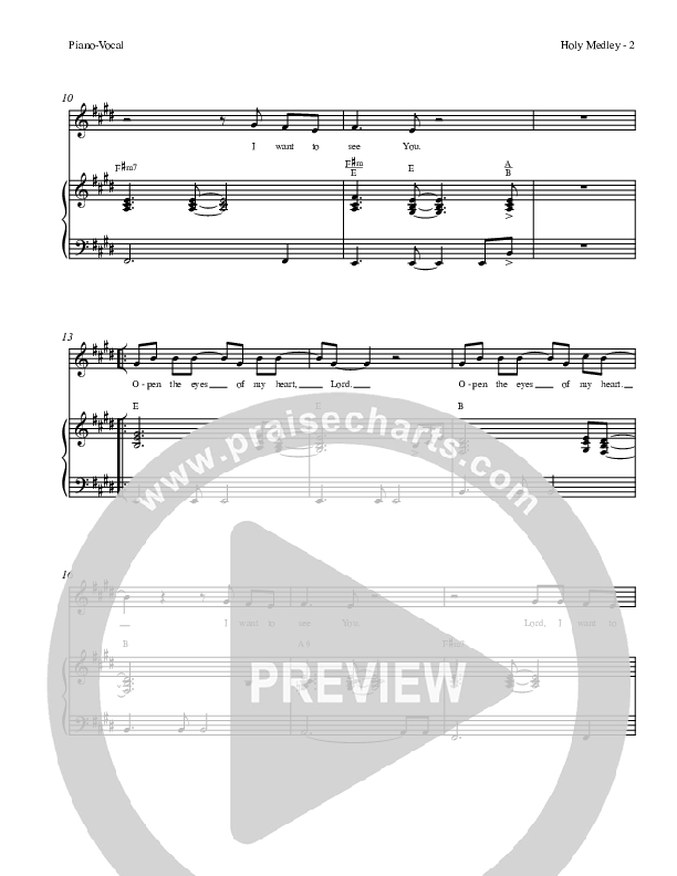 Holy Medley Piano/Vocal (Charles Billingsley / Red Tie Music)