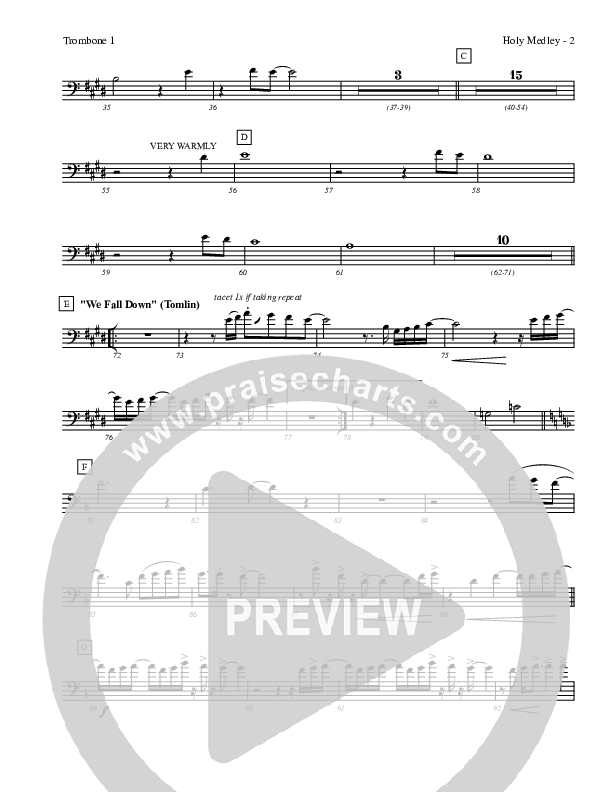 Holy Medley Trombone 1 (Charles Billingsley / Red Tie Music)