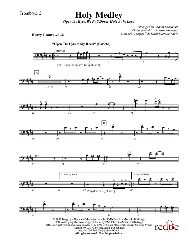 Holy Medley Trombone 2 (Charles Billingsley / Red Tie Music)