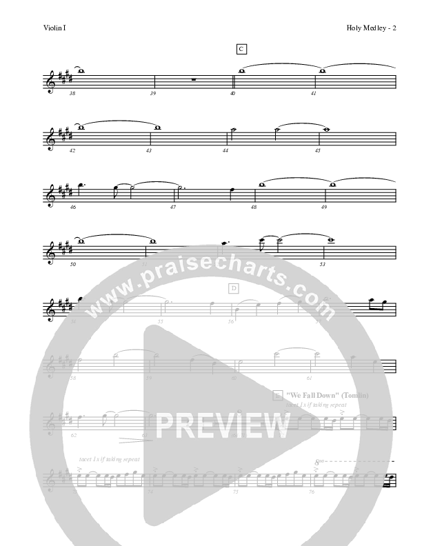 Holy Medley Violin 1 (Charles Billingsley / Red Tie Music)