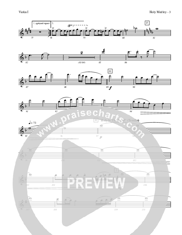 Holy Medley Violin 1 (Charles Billingsley / Red Tie Music)